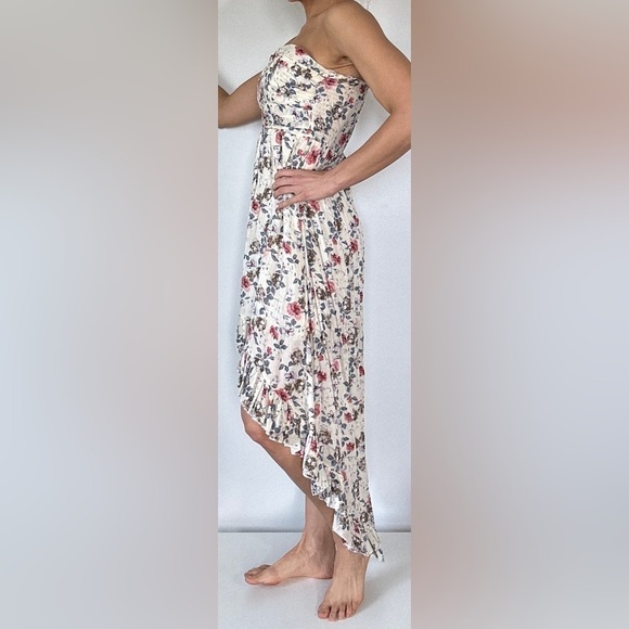 LF DANITY TU WOMEN FLORAL ASYMMETRICAL ROMANTIC DRESS SUPER SOFT HIGH-LOW - Picture 3 of 7